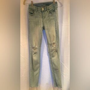 Light Blue Ripped Skinny Jeans